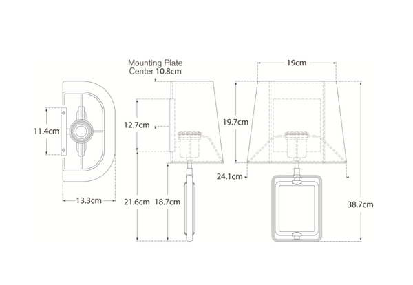 Kinkiet Henri Framed Jewel projektu Suzanne Kasler