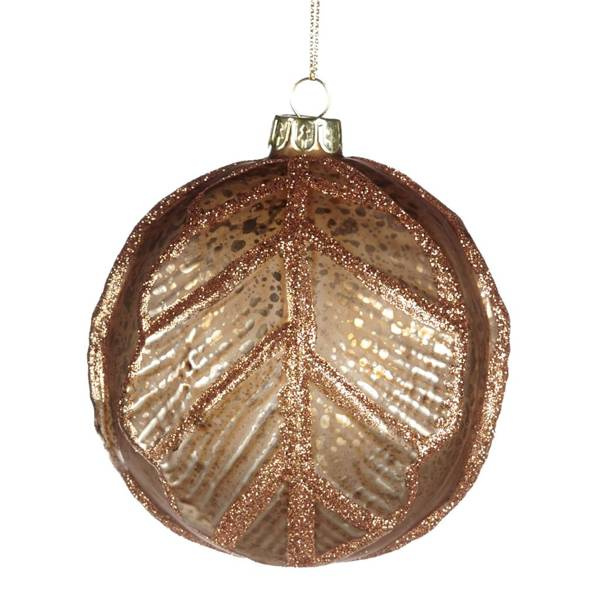 Christmas bauble in copper color