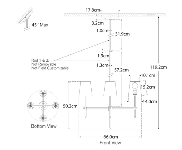Żyrandol Bryant Small projektu Thomas O'Brien marki Visual Comfort