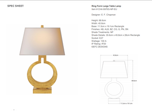 Lampa stołowa E.F Chapman Ring Form Large