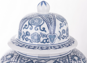  Blue Imperial Garden ceramic vase