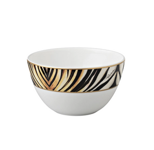 Set of six Roberto Cavalli Home rice bowls from the Ray of Gold collection