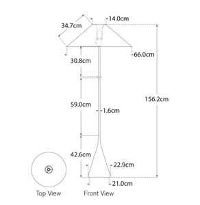 Lampa podłogowa Zealous 62" Kelly Wearstler