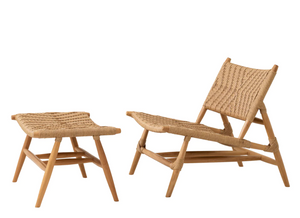 Laroc garden chair and footstool by Eichholtz