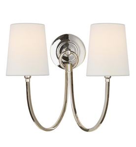 Reed Double wall lamp by Thomas O'Brien