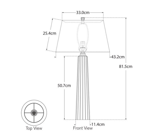 Lampa stołowa Fluted Spire Large projektu Chapman & Myers marki Visual Comfort
