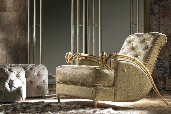 Snake armchair by Roberto Cavalli Home