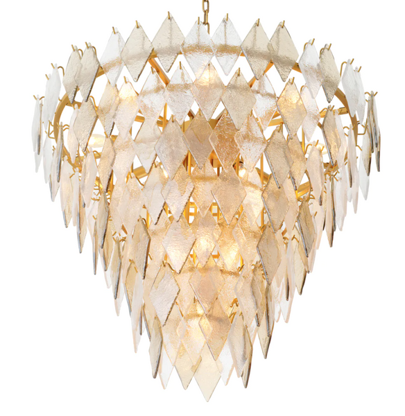 Rhombus L chandelier by Eichholtz