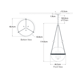 Lampa wisząca Reese 18" Globe Marie Flanigan