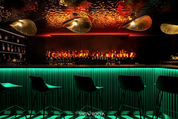 Brass 96 pendant lamp in gold by Gervasoni 1882