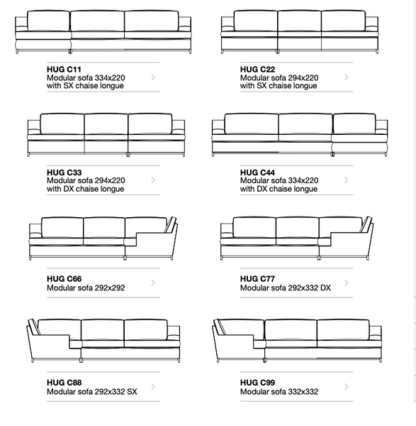 Galimberti Nino Hugo C 88 modular sofa