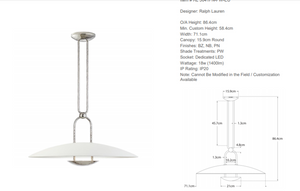 Ralph Lauren Home Cara Medium Pendant Lamp