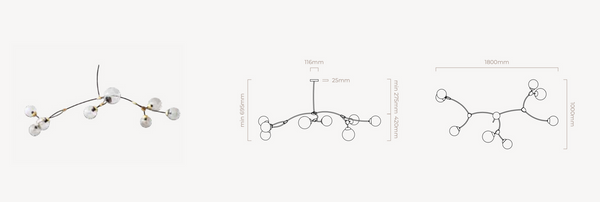 Żyrandol Ivy marki CTO Lighting
