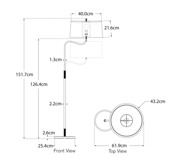 Canto Large adjustable floor lamp by Thomas O'Brien