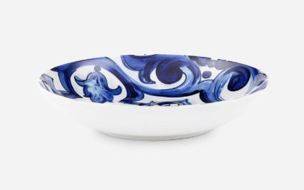 Dolce&Gabbana set of two porcelain soup plates, Blu Mediterraneo