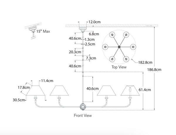Żyrandol Piaf Oversized projektu Thomas O'Brien marki Visual Comfort