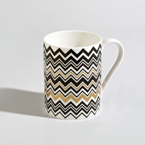 Missoni Home mug, from the Zig Zag Gold collection