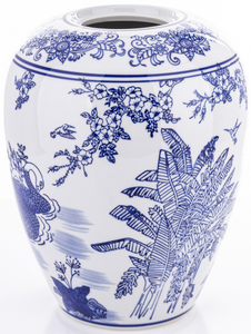 Blue Swan ceramic vase 
