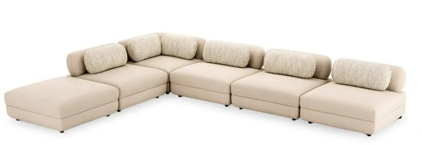 Grand Avenue modular sofa - pouffe by Eichholtz