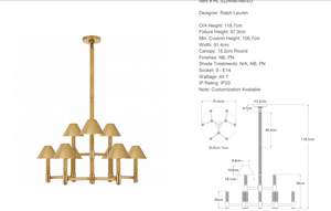  Barrett Medium Chandelier by Ralph Lauren Home 