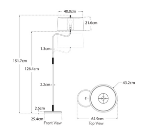 Lampa podłogowa Canto Large projektu Thomas O'Brien