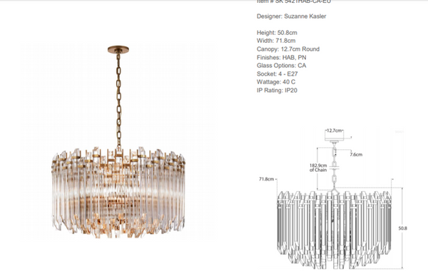 Żyrandol Suzanne Kasler Adele Large