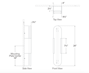 Kinkiet Melange 20" projektu Kelly Wearstler marki Visual Comfort