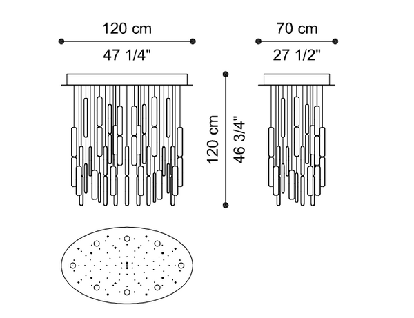 Żyrandol Ray of Gold Roberto Cavalli Home Interiors