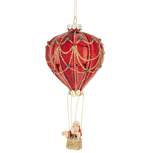 Christmas ornament – ​​Santa Claus in a red balloon