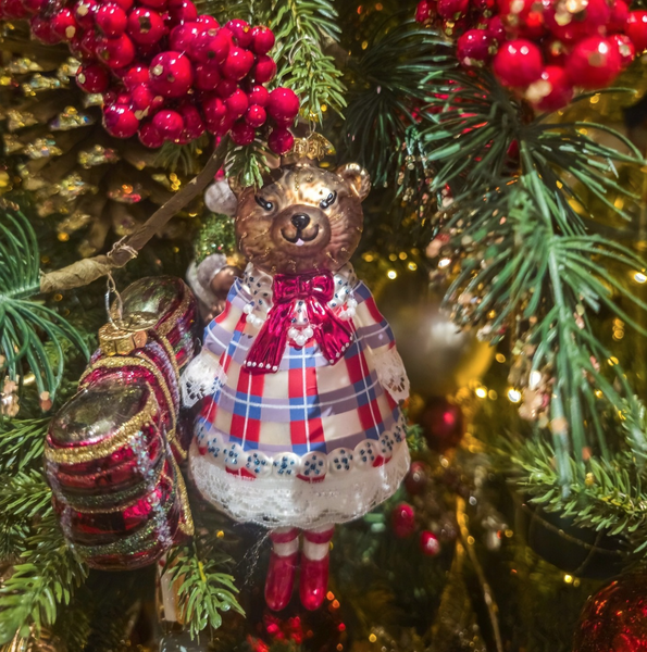 Christmas decoration - Mrs. Bear in a dress