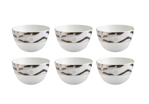 Set set of six Roberto Cavalli Home rice bowls from the Tiger collection.