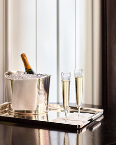 Ralph Lauren Home crystal champagne glass, from the Langley collection