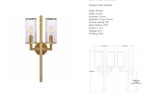 Kelly Wearstler Liaison Double wall lamp