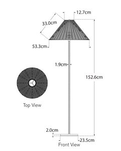 Lampa podłogowa Rigby Wimberley Medium Wrapped projektu Marie Flanigan marki Visual Comfort