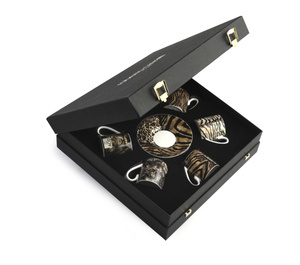 Set of six Roberto Cavalli Home coffee cups, from Collection Zero