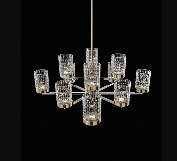 Quarzo chandelier 725/8+4 by Italamp