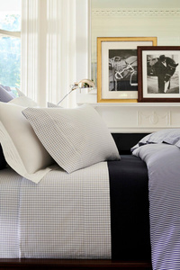 Komplet pościeli Ralph Lauren Home, z kolekcji Tattersal (NaviWhite)