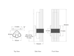 The Fascio 14" asymmetric wall lamp designed by Lauren Rottet