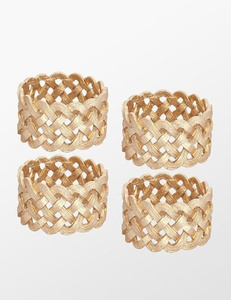 L'Objet Braid napkin ring set