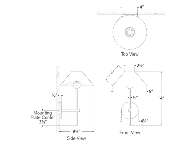 Kinkiet Hackney projektu J. Randall Powers marki Visual Comfort