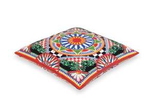 Dolce&Gabbana silk cushion, Carretto Siciliano