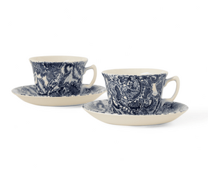 Set of two cups and two saucers from the Faded Peony collection by Ralph Lauren