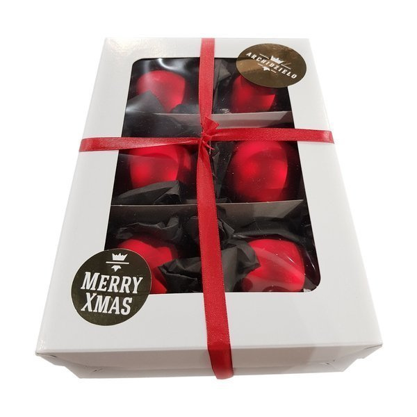 Christmas bauble in red matte color