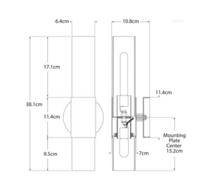 Penz Medium wall lamp by Aerin