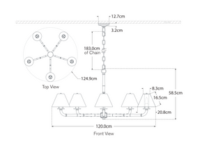 Ralph Lauren Home Dalfern Large chandelier