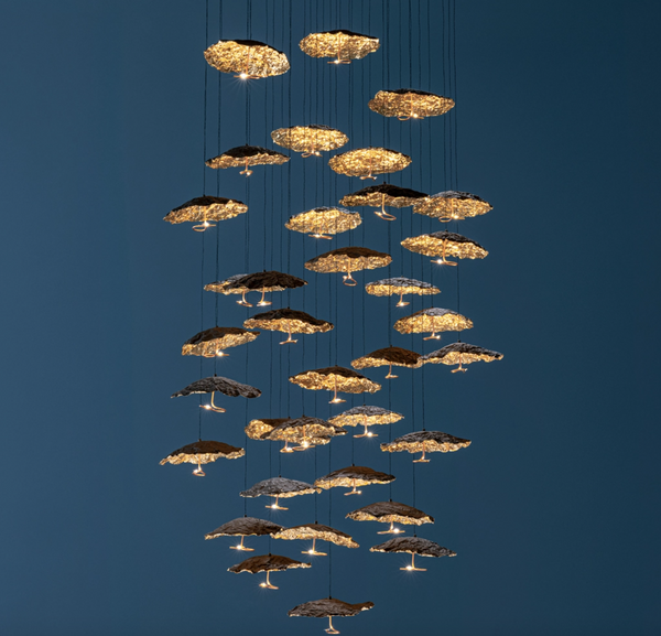 Gold Moon chandelier by Catellani & Smith