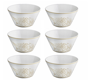 Set of six fruit bowls from the Roberto Cavalli Home Blooming Roses collection