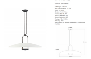 Lampa wisząca Ralph Lauren Home Cara Large 