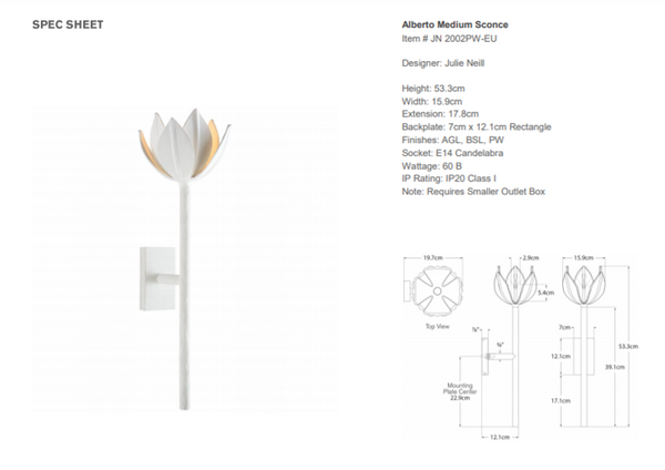 Julie Neill Alberto Medium wall lamp