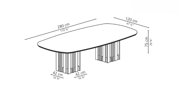 Empire table by Casamilano